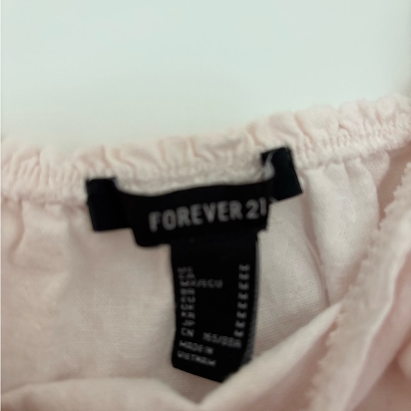 Women's White Smocked Peasant Crop Top - Picture 6 of 8